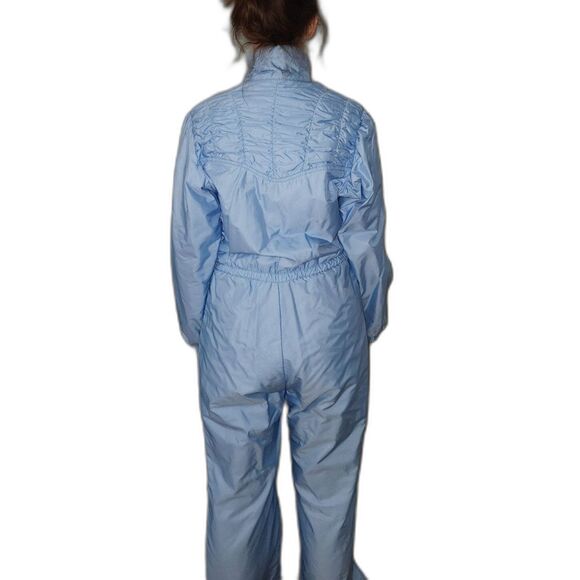 Vintage Roffe 70's or 80's Baby Blue One Piece Snowsuit Ski Suit - Picture 3 of 11